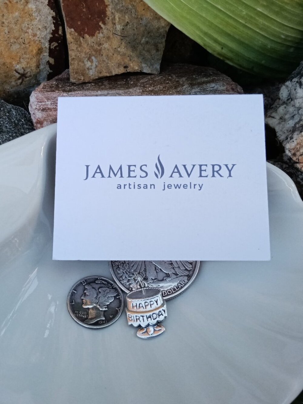 Retired James Avery Birthday Cake Pendant